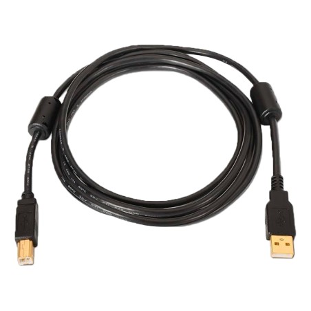 USB-Kabel 2.0 - Für Drucker - Stecker Typ A/M-B/M - Länge 5,0 m - Hohe Qualität (28AWG+22AWG - Farbe schwarz - USB1-5-P - 1
