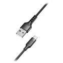 Veger - USB-Kabel 2.0 für Laptops - USB-A auf USB-C - Metallmantel, geflochtenes Nylon - Länge 1.2m - Schnellladung : Farbe schw