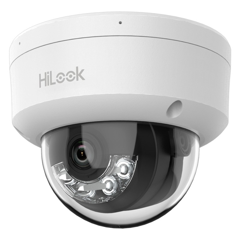 HiLook - IP-Dome-Kamera - Auflösung 4 Megapixel (2560x1440) - Linse 2.8 mm | Integriertes Mikrofon - Hybridlicht 30 m | PoE IEEE