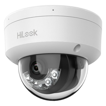 HiLook - IP-Dome-Kamera - Auflösung 4 Megapixel (2560x1440) - Linse 2.8 mm | Integriertes Mikrofon - Hybridlicht 30 m | PoE IEEE