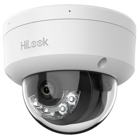 HiLook - IP-Dome-Kamera - Auflösung 6 Megapixel (3200x1800) - Linse 2.8 mm | Integriertes Mikrofon - Hybridlicht 30 m | PoE IEEE