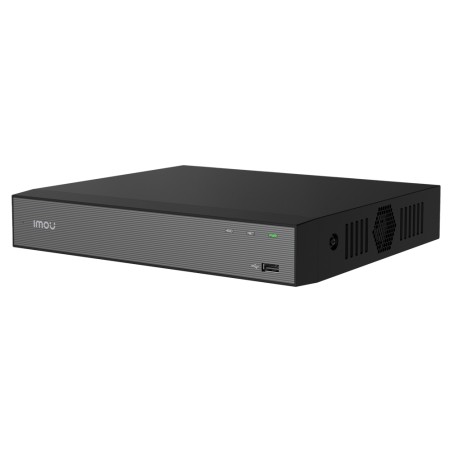 Grabador NVR para cámaras IMOU - Cable LAN - 10CH video IP - Compresión H.265 / H.264 - Salida HDMI y VGA - Admite 1 disco duro 