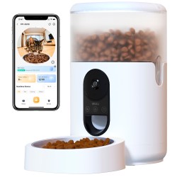 Imou - Smart Pet Feeder - Panoramaansicht 360º / 4MP 2.5K - Kapazität von 4L - Haustier-Detektion - Bidirektionales Audio - Verw