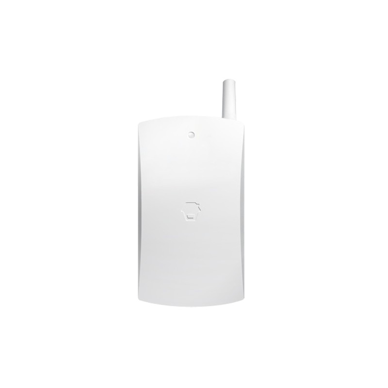 Glasbruchmelder - Drahtlos - Externe Antenne - LED-Anzeige für schwache Batterie - Erfassungsabstand 7 m - Enthält Trafo 12 V - 