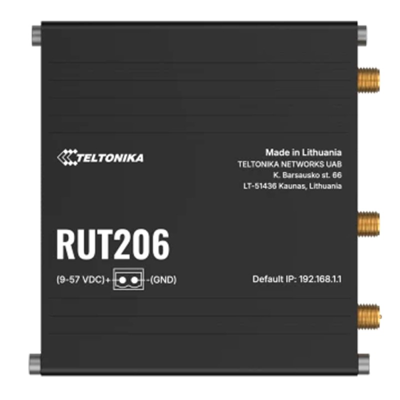 Teltonika Router 4G Industrial - 2 Ethernet ports RJ45 Fast Ethernet - 4G (LTE) Category 4 up to 150Mbps - 1 x 6-pin RS2 - TK-RU