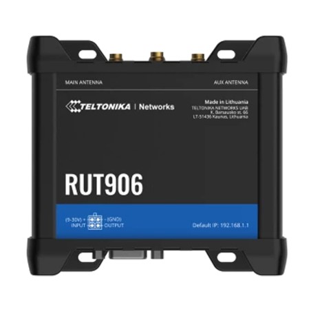 Teltonika Router 4G Industrial - 4 Ethernet ports RJ45 Fast Ethernet - Dual SIM 4G (LTE) Category 4 up to 150Mbps - 3x E - TK-RU