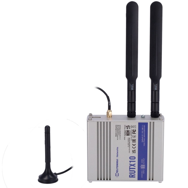 Teltonika Industrieller Router - WLAN 5 - Bluetooth LE 4.0 - 4 Ethernet Anschlüsse RJ45 Gigabit - USB 2.0 - Digitaler Eingang/Au