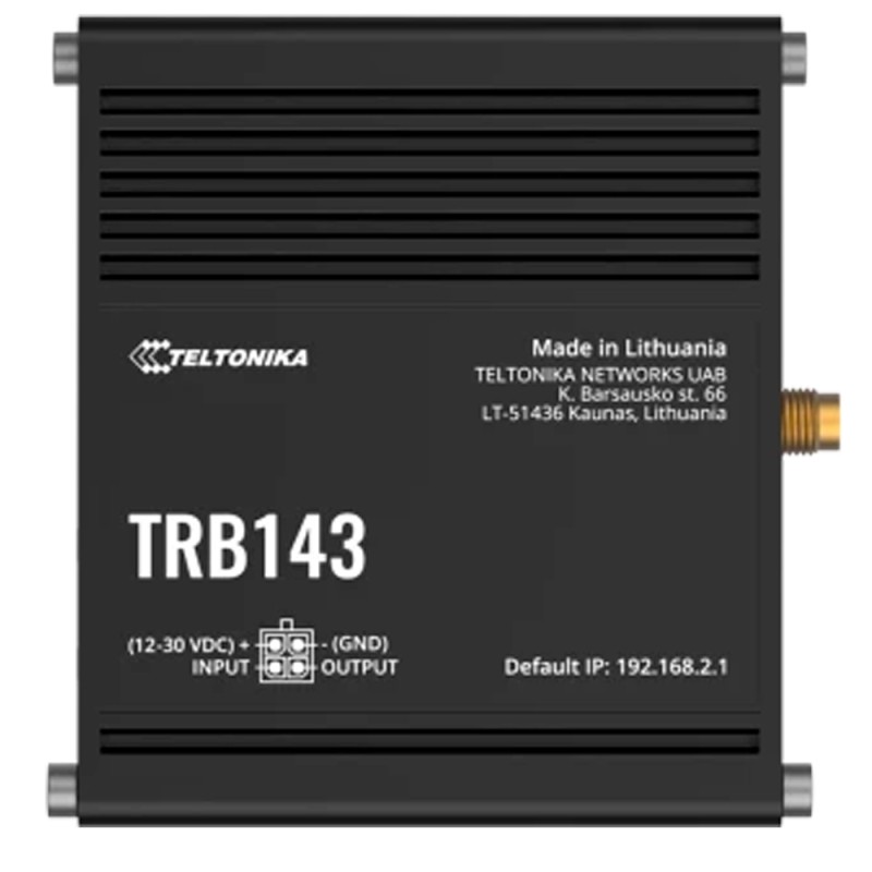 Teltonika Gateway 4G Industrial - 4G Category 4 / 3G / 2G - Ethernet connection RJ45 10/100/1000Mbps - M-BUS input - Compact - T