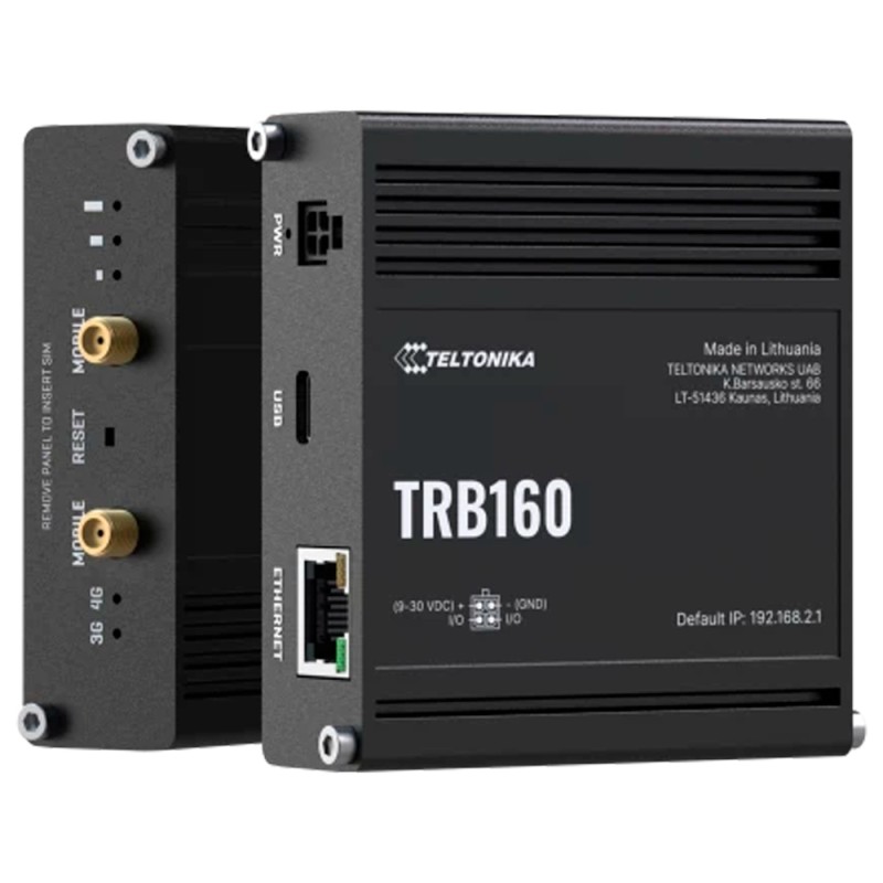 Teltonika Gateway 4G Industriell - 4G Kategorie 4 / 3G / 2G - Ethernet-Anschluss RJ45 10/100/1000Mbps - Kompaktes Design - Micro