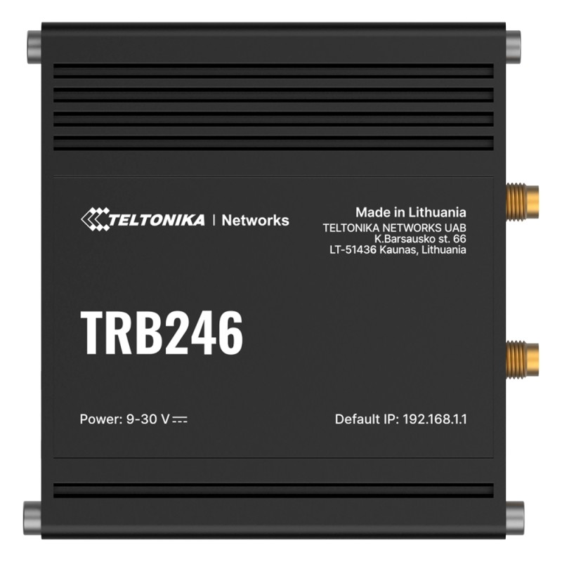 Teltonika Gateway 4G Industrial - 4G Category 4 / 3G / 2G - Connection RJ45 10/100Mbps - Ports RS232 and RS485 - Dual SIM - TK-T