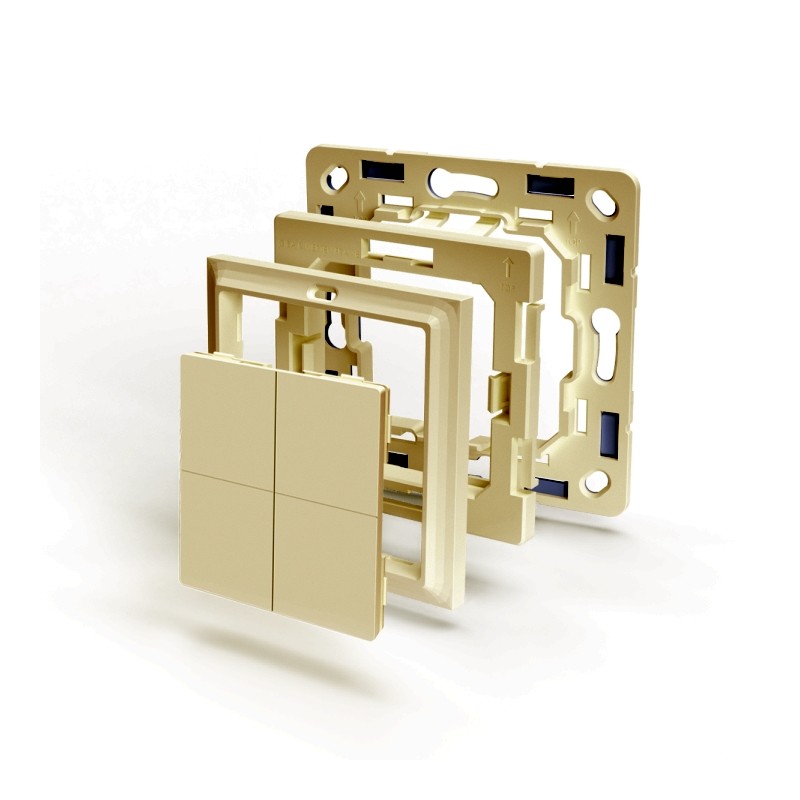 Shelly · Plug & Play Accessories · "BLU Wall Switch 4 Adapter Gira & Merten" · White - 232792 - 5