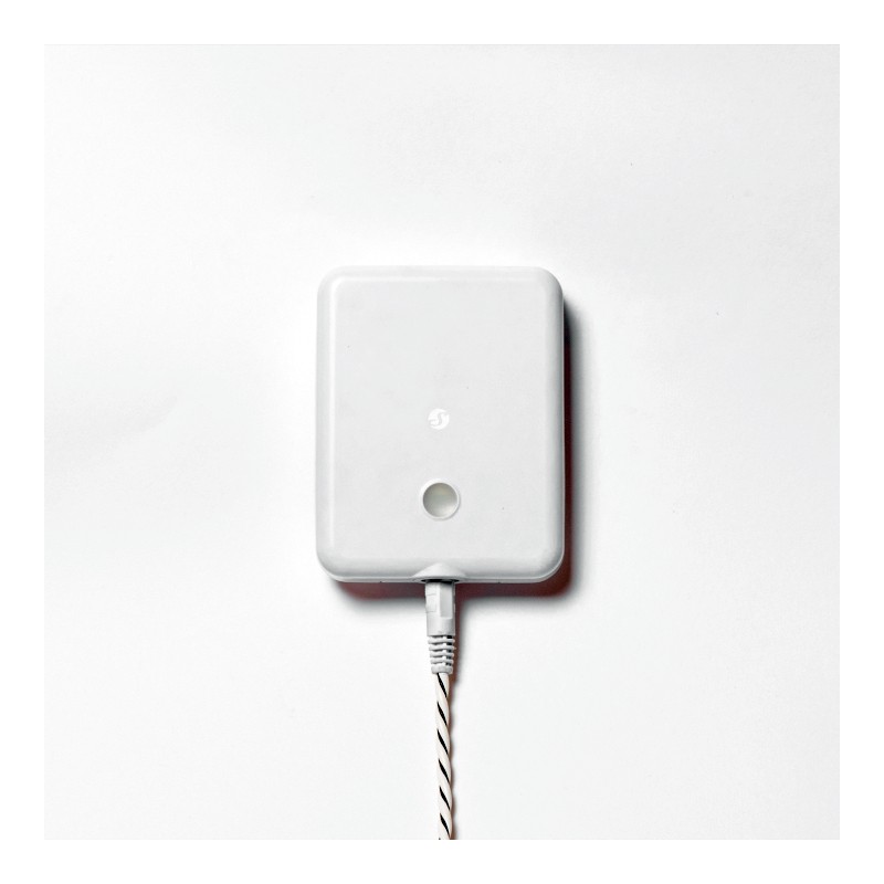 Shelly · Plug & Play · "Flood Gen4" · Wasserleckage- & Regensensor · WLAN · Matter · Zigbee · Bluetooth · Batterie (enthalten) -