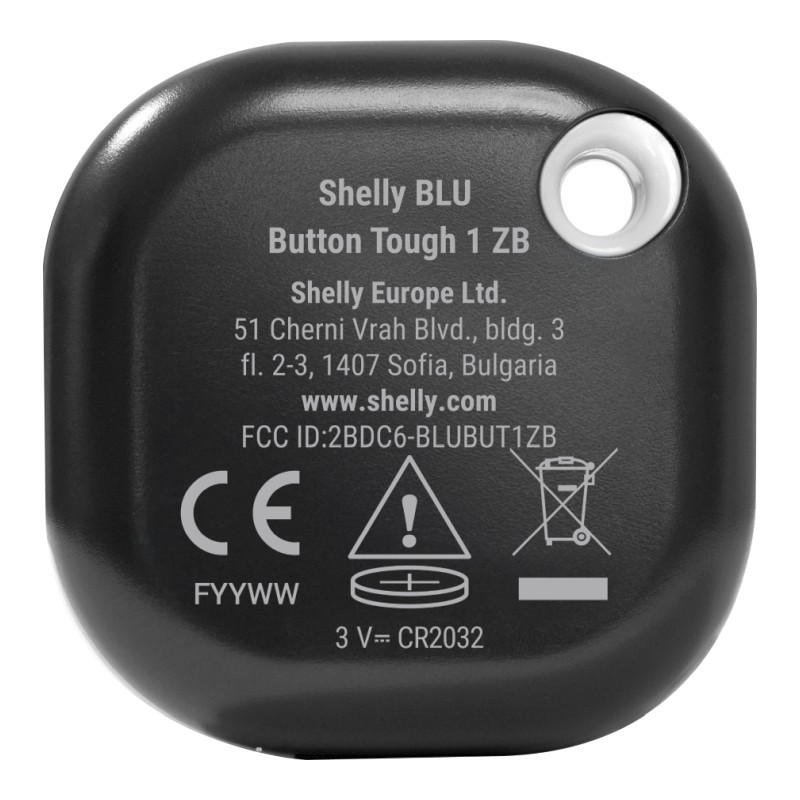Shelly · Plug & Play · "Blu ZB Button Tough Black" · Schalter & Dimmer · Bluetooth · Zigbee · Batterie · Schwarz - 252249 - 3