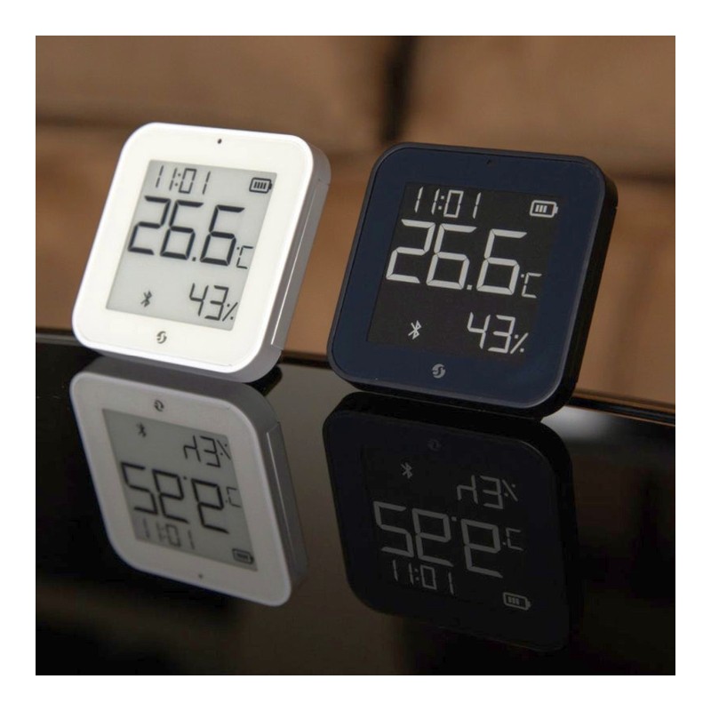 Shelly · Plug & Play · "Blu ZB H&T Black" · Temperatur- & Feuchtigkeitssensor · Bluetooth · Zigbee · Batterie · Schwarz - 252279