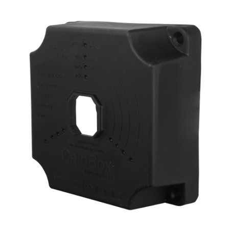 Junction box for dome and bullet cameras - Suitable for outdoor use - Ceiling or wall installation - Full vers - CBOX-NX1-1118-B