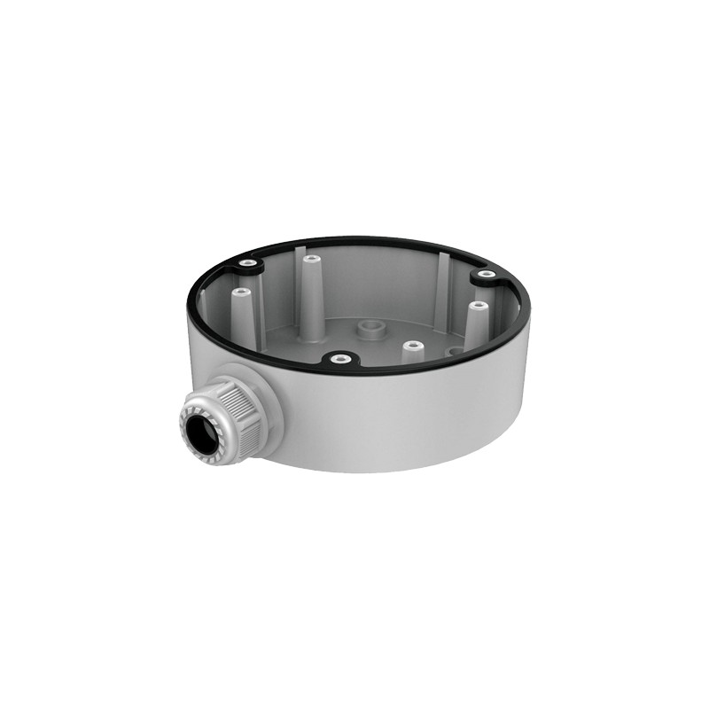 Junction box - For dome cameras - Suitable for outdoor use - Ceiling or wall installation - White color - Cable pin - DS-1280ZJ-