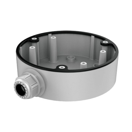 Junction box - For dome cameras - Suitable for outdoor use - Ceiling or wall installation - White color - Cable pin - DS-1280ZJ-