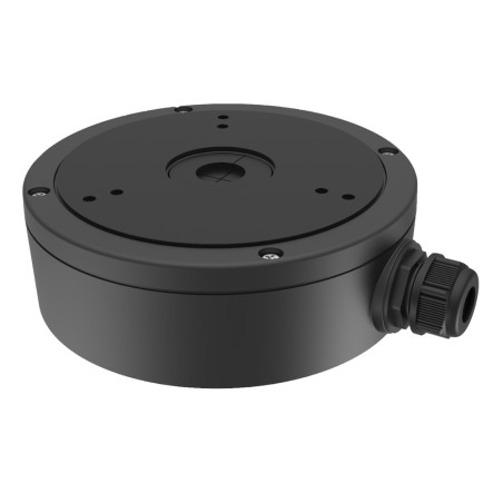 Junction box - For dome cameras - Suitable for outdoor use - Ceiling or wall installation - Cable pin - Color: black - DS-1280ZJ