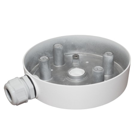 Junction box - For dome cameras - Suitable for outdoor use - Ceiling or wall installation - Cable pin - White color - DS-1280ZJ-
