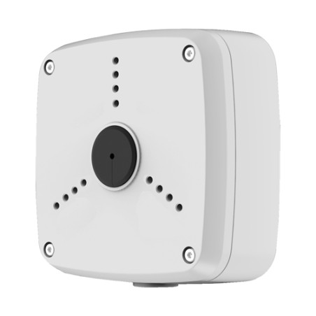 Anschlussbox - Für Bullet- oder Dome-Kameras - Geeignet für den Außenbereich - Decken- oder Wandinstallation - Farbe weiß 134 (H