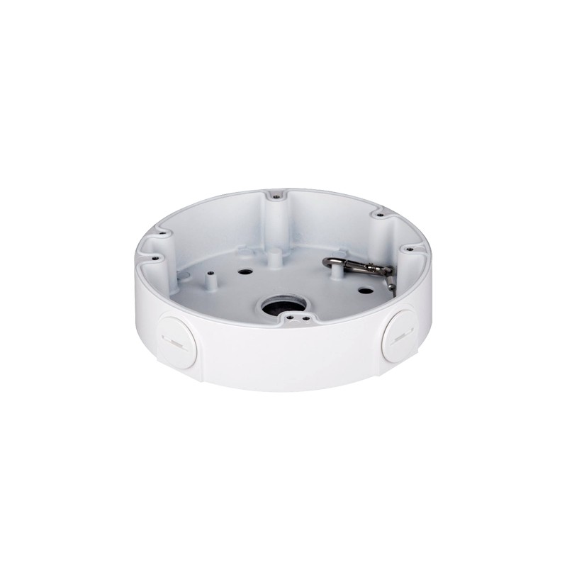 Connection box - For dome cameras - Suitable for outdoor use - Ceiling or wall installation - Colour white 38(Al) x 161 (Ø) mm -