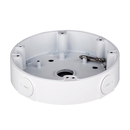 Anschlussbox - Für Dome-Kameras - Geeignet für den Außenbereich - Decken- oder Wandinstallation - Farbe weiß 38(Al) x 161 (Ø) mm