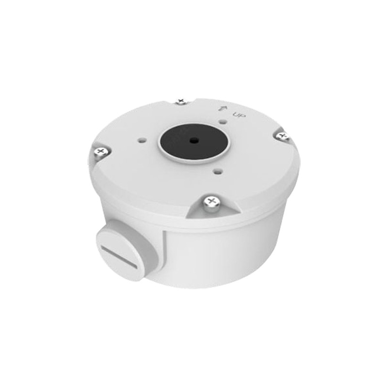 Connection box - For bullet cameras - Suitable for outdoor use - Ceiling or wall installation - White colour - Cable pin - UV-TR