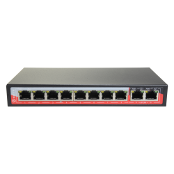 Switch PoE - 8 PoE + ports 2 uplink RJ45 - speed 10/100...