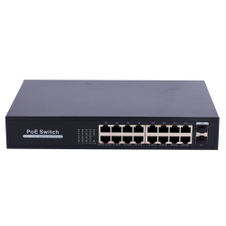 Switch PoE - 16 RJ45 ports + 2 SFP Uplink - 16x...