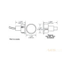 Installation magnetic contact with flange white, VdS B