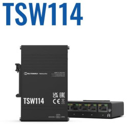 Teltonika · Switch · TSW114 · 5 Port Gigabit Industrial unmanaged Switch DIN RAIL - 1