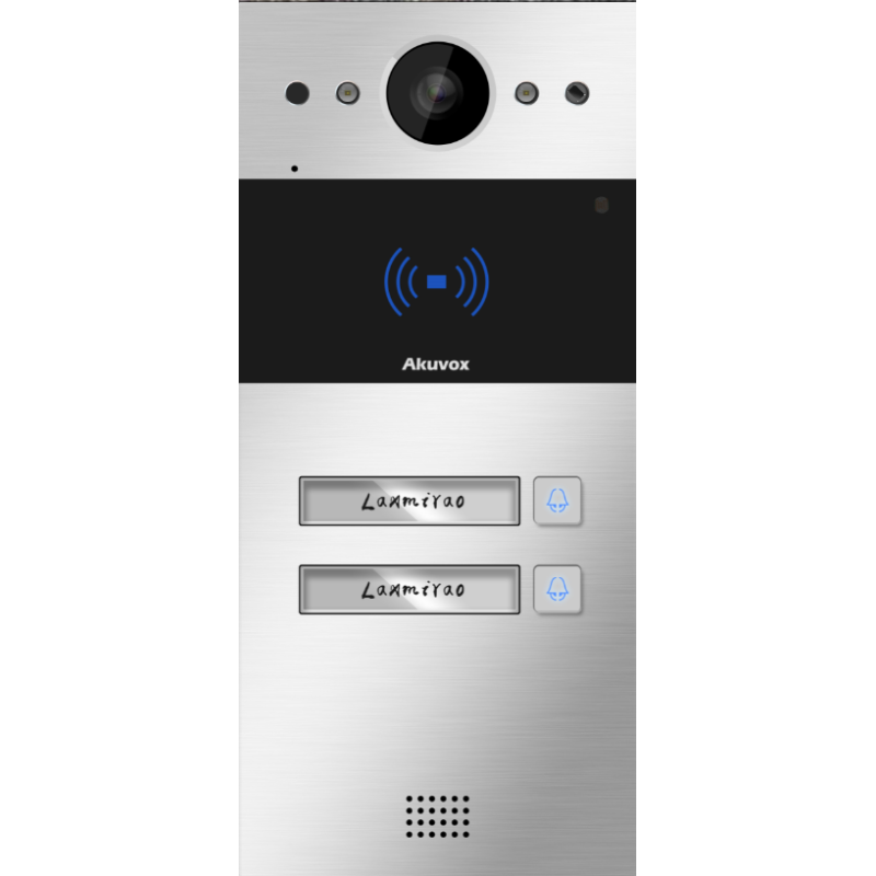 Akuvox TFE R20BX2 IP Door SIP Intercom with Two (2) Button (Video & Card reader) *FlushMount Bundle* - 186559 - 1