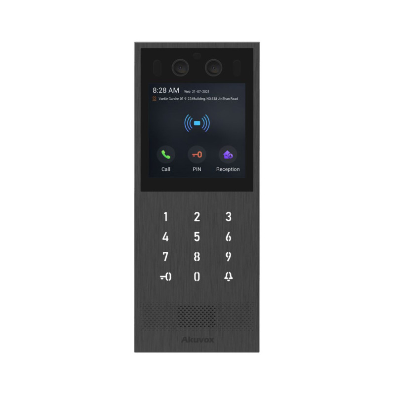 Akuvox Video-TFE X912S Kit On-Wall, big touch screen, card reader, black - 208376 - 3