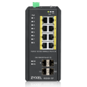 Zyxel Switch unmanaged Layer2 12 Port Â&bull 8x 1 GbE Â&bull PoE Budget 240 Watt Â&bull 8x PoE at Â&bull 4x SFP Â&bull Industria