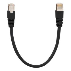 Rutenbeck Patchkabel RJ45, CAT6A 500Mhz, 1,0m, schwarz, S-STP(S/FTP), LSZH, AWG26,, PK Cat.6A iso U 6 kV HF 1,0 m sw - 242315 - 