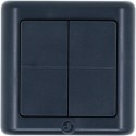 Shelly · Plug & Play · "BLU Wall Switch 4 ZB DK" · Wandtaster · 4-fach · 16 Aktionen · Grau - 256921 - 1