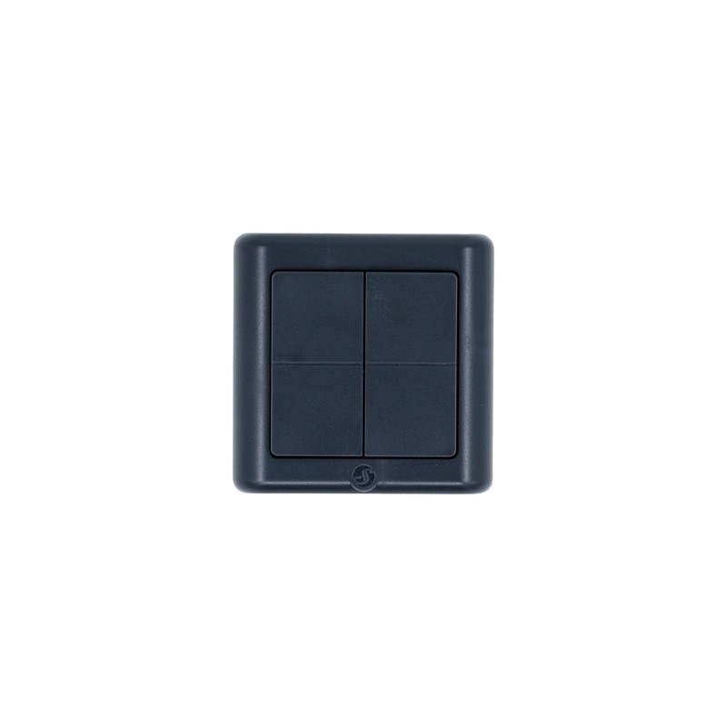 Shelly · Plug & Play · "BLU Wall Switch 4 ZB DK" · Wandtaster · 4-fach · 16 Aktionen · Grau - 256921 - 1
