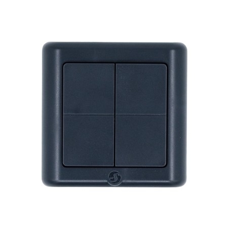 Shelly · Plug & Play · "BLU Wall Switch 4 ZB DK" · Wandtaster · 4-fach · 16 Aktionen · Grau - 256921 - 1