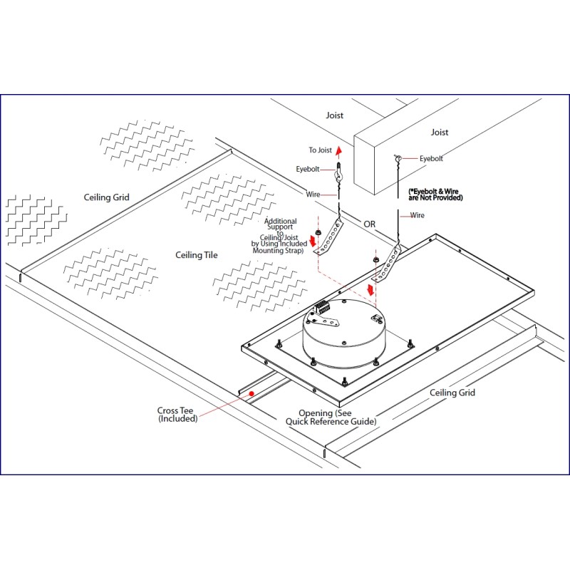 Cyberdata IP Paging - SIP Ceiling Tile Drop-In Speaker - 138358 - 2