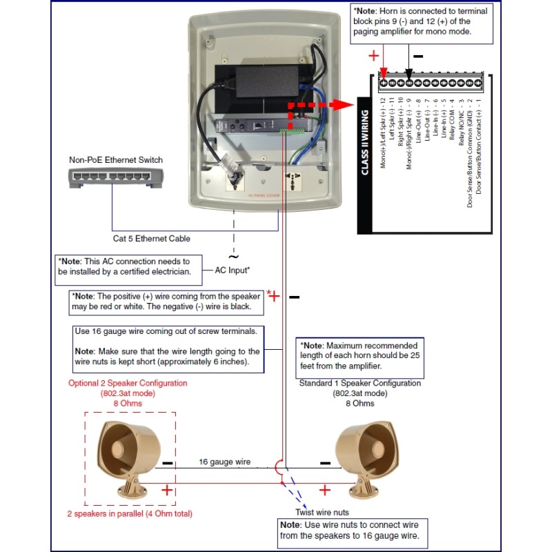 Cyberdata IP Paging - SIP Loudspeaker Amplifier AC-Powered - 138360 - 2