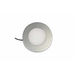 Synergy 21 Downlight Round / 3000K Silber / 12V / 76Ø x 10mm Möbelleuchte mit AMP Stecker - 248387 - 1