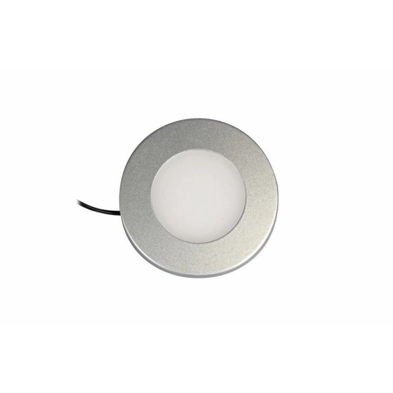 Synergy 21 Downlight Round / 3000K Silber / 12V / 76Ø x 10mm Möbelleuchte mit AMP Stecker - 248387 - 1