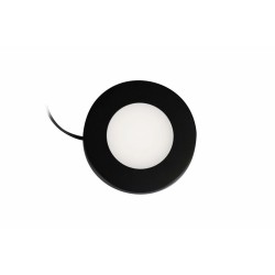 Synergy 21 Downlight Round / 4000K Schwarz / 12V / 76Ø x 10mm Möbelleuchte mit AMP Stecker - 248389 - 1