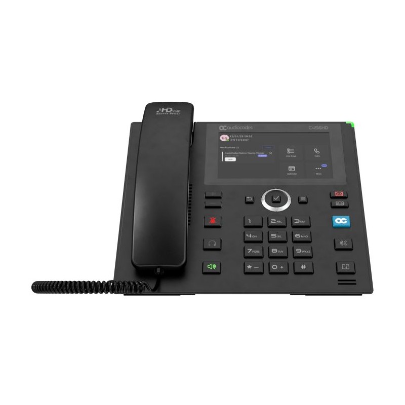 AudioCodes Teams C456HD IP-Phone PoE GbE black - 257258 - 1