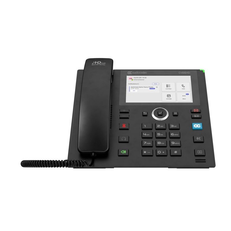 AudioCodes Teams C456HD IP-Phone PoE GbE black - 257258 - 2