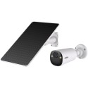 4G IP-Bullet-Kamera, 4 MP, 2,1 mm, IR 15 m, mit Solarpanel, inkl. Akku 6,5 Ah, IP66, weiß - DH-KIT-EUR/IPC-BF4CP-4G-0210B-XL-Pea