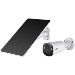 4G IP-Bullet-Kamera, 4 MP, 2,1 mm, IR 15 m, mit Solarpanel, inkl. Akku 6,5 Ah, IP66, weiß - DH-KIT-EUR/IPC-BF4CP-4G-0210B-XL-Pea