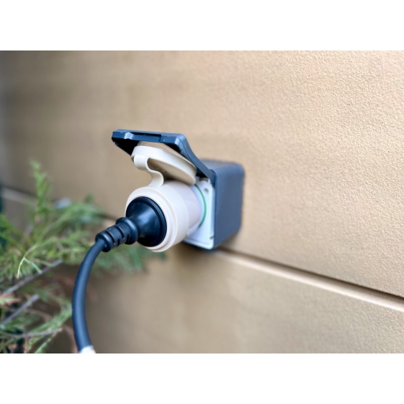 Shelly · Plug & Play "Outdoor Plug S Gen3" · Zwischenstecker für draußen · 12A · Messfunktion · WLAN · Matter · BT - 239974 - 1