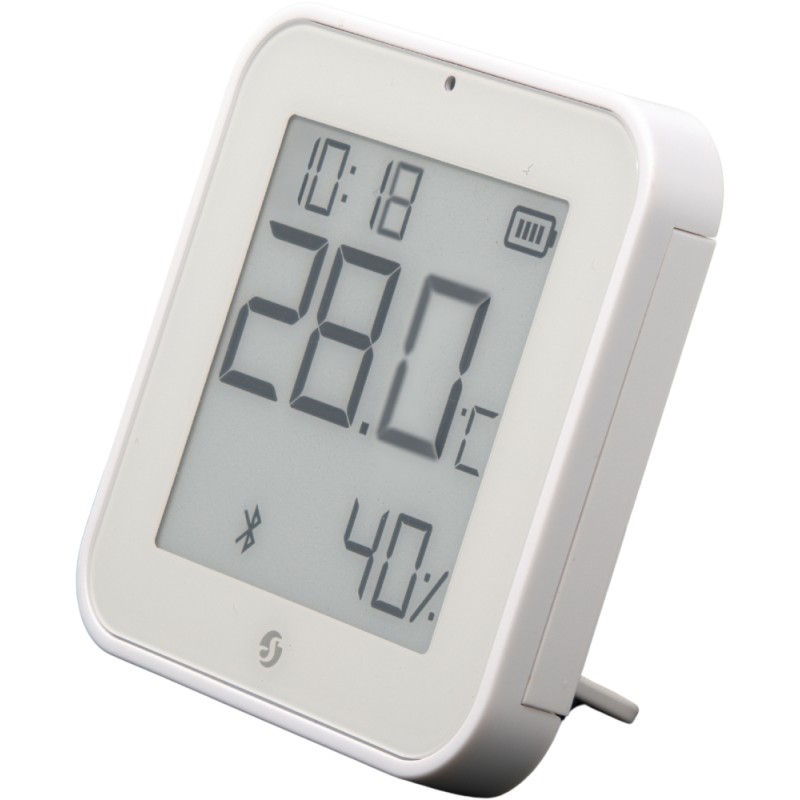 Shelly · Plug & Play · "Blu ZB H&T Display White" · Temperatur- & Feuchtigkeitssensor · E-Paper Display · Bluetooth · Zigbee · W