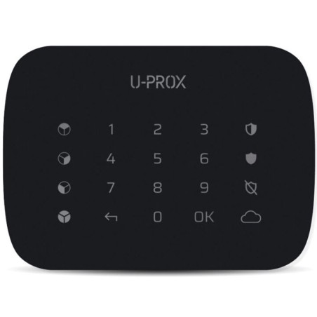 U-PROX Bedienteil, Tastatur, 4 Bereiche, 868 - 868,6 MHz, Grad 2, schwarz - Keypad G4 black - 1